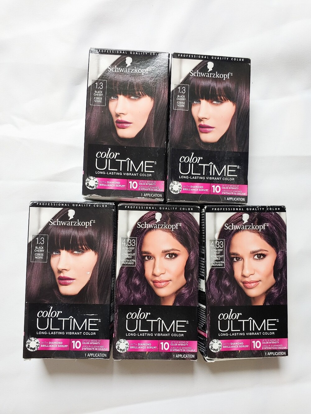 Schwarzkopf Color Ultime Long-Lasting Hair Dyes- Black Cherry, Ultra Deep VIolet